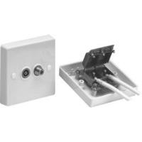 screened twin vhf uhf satellite flush outlet plate