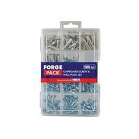 Screw & Wall Plug Kit Forge Pack 280 Piece