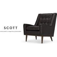Scott Retro Armchair, Vintage Brown Premium Leather