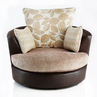 scarlett swivel chair brown and mink