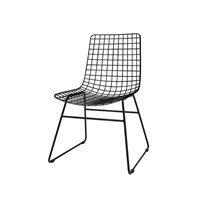 SCANDI STYLE WIRE DINING CHAIR in Black