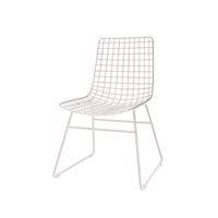 SCANDI STYLE WIRE DINING CHAIR in White