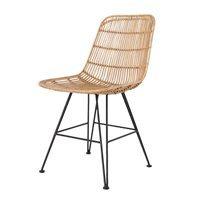 SCANDI STYLE RATTAN DINING CHAIR in Natural