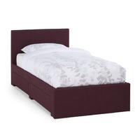 scarlet fabric bed frame plum 3ft