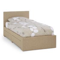 Scarlet Fabric Bed Frame - Wholemeal - 3FT