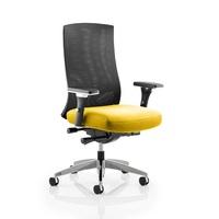 Scarlet Home Office Chair In Yellow With Castors