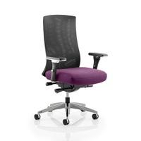 Scarlet Home Office Chair In Purple With Castors