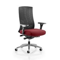 Scarlet Home Office Chair In Chilli With Castors