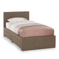 Scarlet Fabric Bed Frame - Chocolate - 3FT