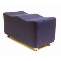 SCOOP STOOL DOUBLE SEAT G5 ROYAL BLUE WOOD/FABRIC