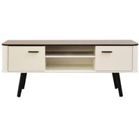 Scandinavian Style White and Black TV Cabinet - Wide