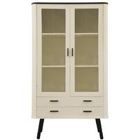 Scandinavian Style White and Black Display Cabinet