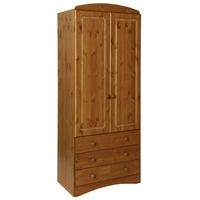 Scandi Pine Wardrobe - 2 Door 3 drawer