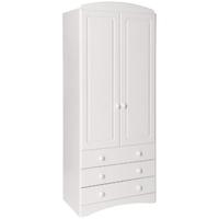 scandi white 2 door 3 drawer wardrobe