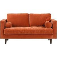 Scott 2 Seater Sofa, Burnt Orange Cotton Velvet
