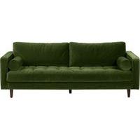 Scott 3 Seater Sofa, Grass Cotton Velvet