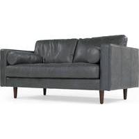 Scott 2 Seater Sofa, Oxford Grey Premium Leather