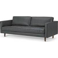 Scott 3 seater sofa, Oxford Grey Premium Leather