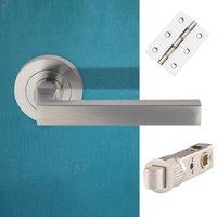 scp linea lever on round rose screw rose handle pack