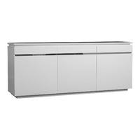 sciae electra white illuminated triple cupboard