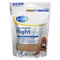 Scholl Flight Socks Natural 2 Pairs Shoe Sizes 4-6