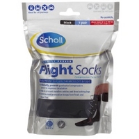 Scholl Flight Socks Black 1 Pair Shoe Sizes 6 1/2-9