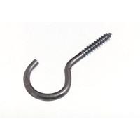 Screw in Hooks 100MM X 18 ( 7.2MM dia. ) Bzp Zinc Plated Steel ( pack of 200 )