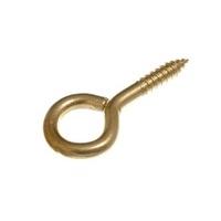 Screw in Eyes 75MM X 18 ( 7.2MM dia. ) Eb Brass Plated Steel ( pack of 200 )