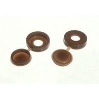 Screw Cap Cup Washer Hinged Cover Brown for No. 6 & 8 Screws ( pck 5000 )