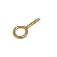 screw in eyes 45mm x 10 39mm dia eb brass plated steel pack of 2000 