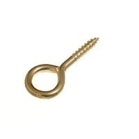 Screw in Eyes 55MM X 12 ( 5MM dia. ) Eb Brass Plated Steel ( pack of 100 )