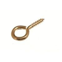 Screw in Eyes 30MM X 6 ( 2.9MM dia. ) Eb Brass Plated Steel ( pack of 200 )