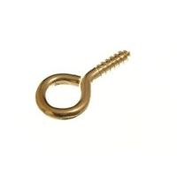 Screw in Eyes 35MM X 8 ( 3.5MM dia. ) Eb Brass Plated Steel ( pack of 100 )