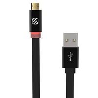 Scosche 0.9 m FlatOut LED Reversible Charge and Sync Cable for Micro USB Devices - Black