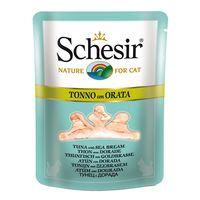 schesir in broth pouch 6 x 70g tuna with sea bream