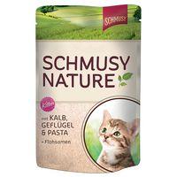 Schmusy Nature Pouches 12 x 100g - Beef, Poultry, Rice & Pomegranate