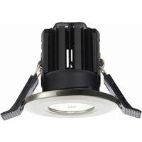 Scintilla 8W COB LED Natural White Fire Rated Dimmable Downlight Satin Nickel IP65 600LM - 85878