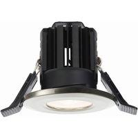 Scintilla 8W COB LED Warm White Fire Rated Dimmable Downlight Satin Nickel IP65 600LM - 85875