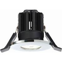 scintilla 8w cob led natural white fire rated downlight chrome ip65 60 ...