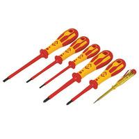 screwdrivers ck dextro vde slotted pozidrive set of 6 e58109