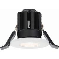 Scintilla 8W COB LED Warm White Fire Rated Dimmable Downlight Matt White IP65 600LM - 85876