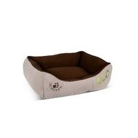 Scruffs Eco Box Bed, 50 cm x 40 cm, Small, Natural/ Chocolate