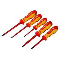 Screwdrivers CK Triton XLS 1000V Insulated Slotted & Pozidrive - Set of 5 - E58244