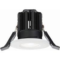 Scintilla 8W COB LED Natural White Fire Rated Dimmable Downlight Matt White IP65 600LM - 85879