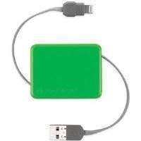 Scosche Retractable Charge and Sync Cable (Green) for Lightning Devices