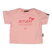 SCRUFFY ON PURPOSE LIGHT PINK BABIES FAIRTRADE T-SHIRT ENVELOPE NECK