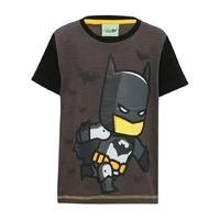 Scribblenauts boys short sleeve Batman graphic cape effect back t-shirt - Black