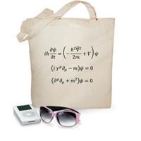 schrödinger cloth bag, dirac, klein-gordon