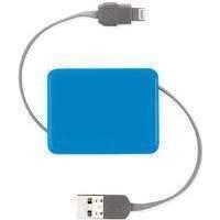 Scosche Retractable Charge and Sync Cable (Blue) for Lightning Devices