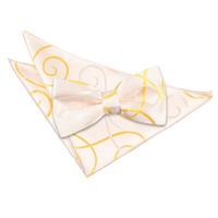 Scroll Gold Bow Tie 2 pc. Set